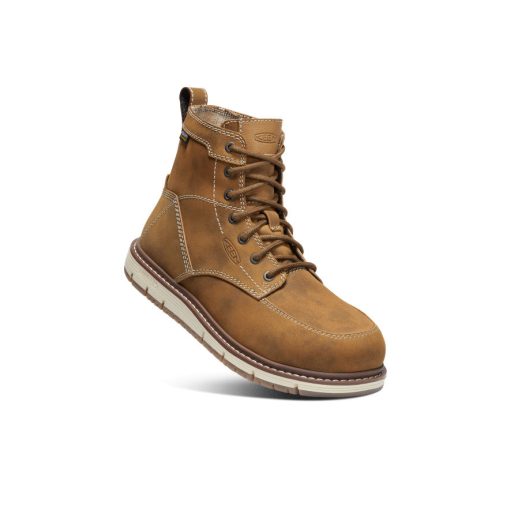 Women's San Jose 6 Waterproof Boot (Aluminum Toe)  |  Almond/Gum - Image 3