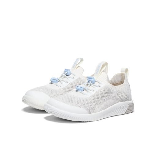 Little Kids' KNX Knit Sneaker  |  Star White/Skyway - Image 2