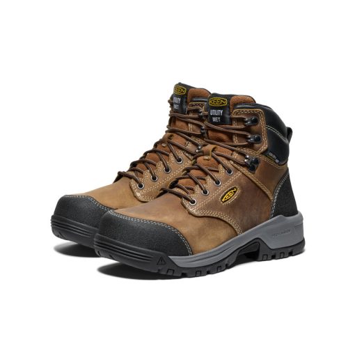 Women's Evanston 6 Waterproof Boot INT MET (Carbon Toe)  |  Bison/Black - Image 2