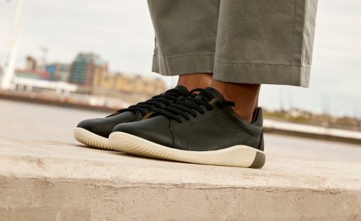 Women's KNX Leather Sneaker  |  Black/Star White - Image 7