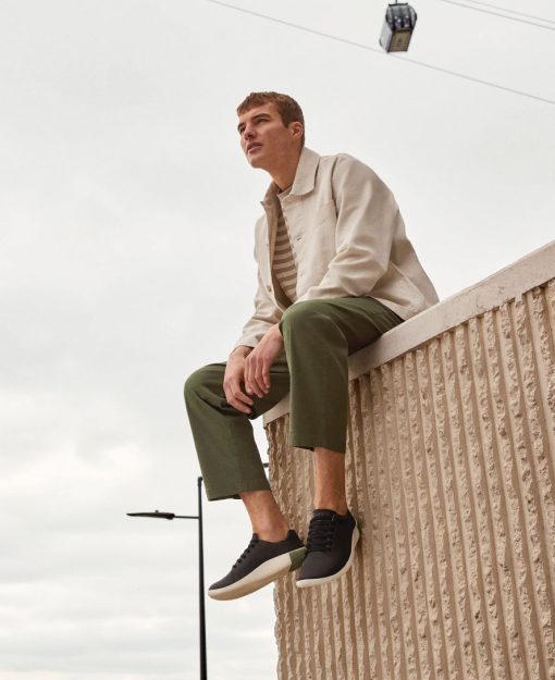 Men's KNX Leather Sneaker  |  Star White/Star White - Image 9