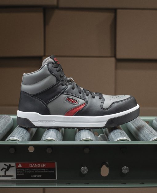 Men's Overton Mid Work Shoe (Carbon Toe)  |  Star White/Black - Image 10