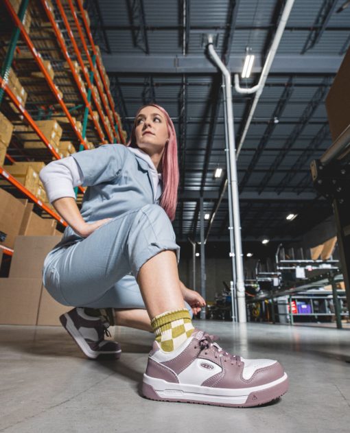 Women's Overton Work Shoe (Carbon Toe)  |  Toadstool/Star White - Image 9