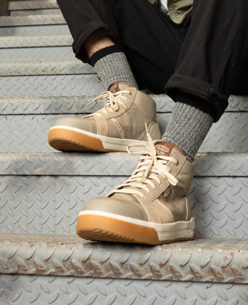 Men's Kenton Mid Work Shoe (Carbon Toe)  |  Brindle/Gum - Image 8