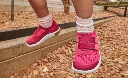 Little Kids' KNX Knit Double Strap  |  Beaujolais/Raspberry - Image 7