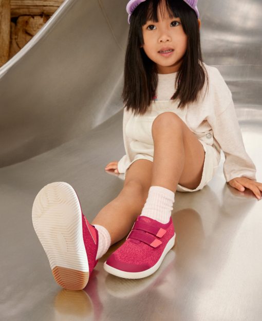 Little Kids' KNX Knit Double Strap  |  Beaujolais/Raspberry - Image 9
