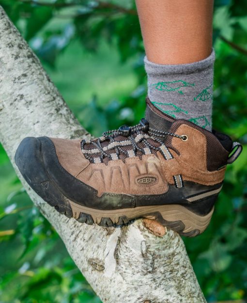 Little Kids' Targhee IV Waterproof Hiking Boot  |  Bison/Brindle - Image 9