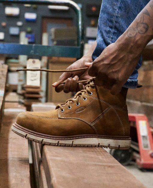 Women's San Jose 6 Waterproof Boot (Aluminum Toe)  |  Cascade Brown/Gum - Image 9