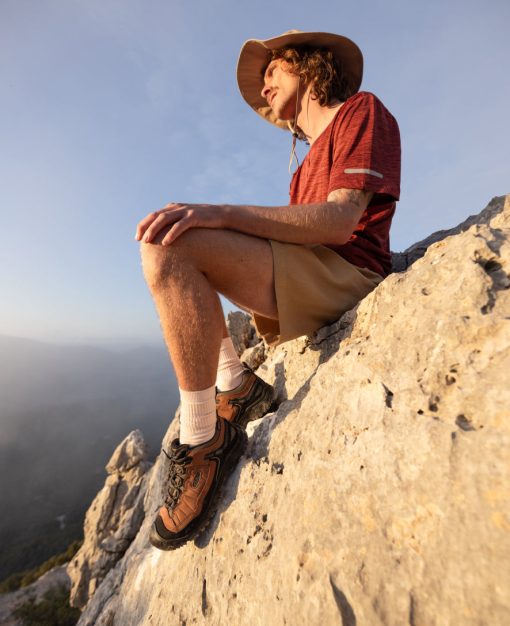 Men's Targhee IV Wide Waterproof Hiking Shoe  |  Bison/Black - Image 9