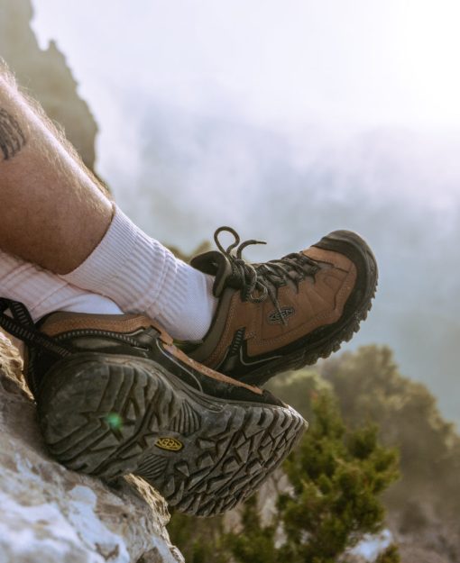 Men's Targhee IV Wide Waterproof Hiking Shoe  |  Dark Olive/Gold Flame - Image 8