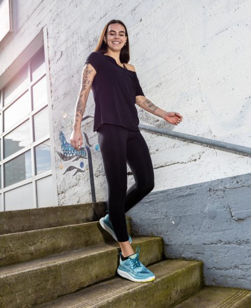 Women's WK400 Walking Shoe  |  Black/White - Image 8