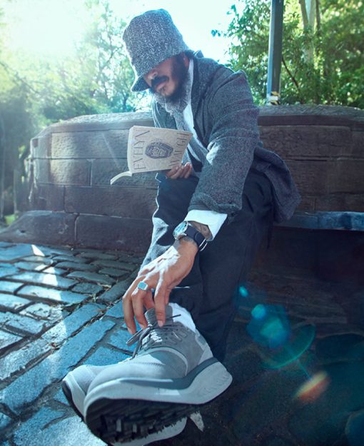 Men's WK400 Leather Walking Shoe x Engineered Garments  |  Alloy/Steel Grey - Image 9