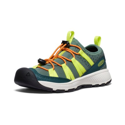 Little Kids' Motozoa Sneaker  |  Sea Moss/Scarlet Ibis - Image 3