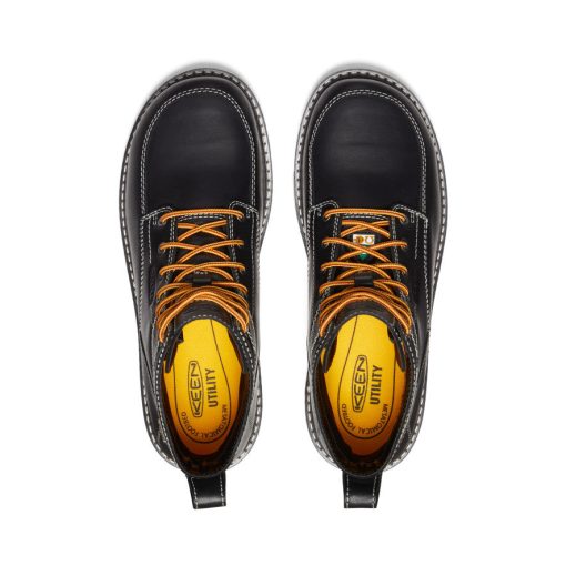 Men's CSA San Jose 6 Waterproof Boot (Aluminum Toe)  |  Black/Off White - Image 4