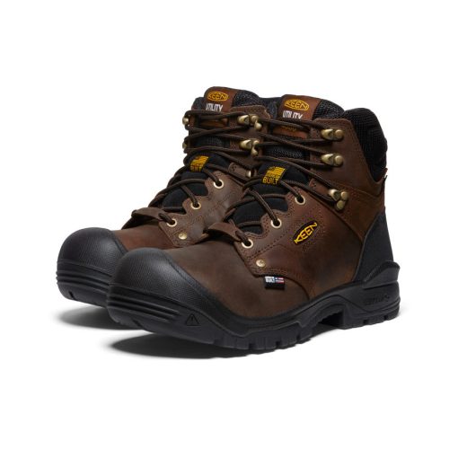 Men's Independence 6 Insulated Waterproof Boot (Carbon Toe)  |  Dark Earth/Black - Image 2
