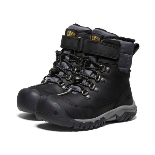 Little Kids' Kanibou Waterproof Winter Boot  |  Black/Magnet - Image 2