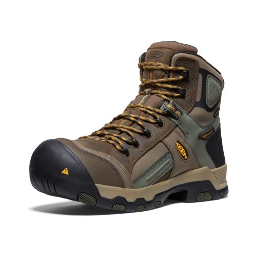 Men's Davenport AL Waterproof Mid (Composite Toe)  |  Shitake/Forest Night - Image 3
