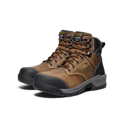 Men's Evanston 6 Insulated Waterproof Boot (Carbon Toe)  |  Bison/Black - Image 2