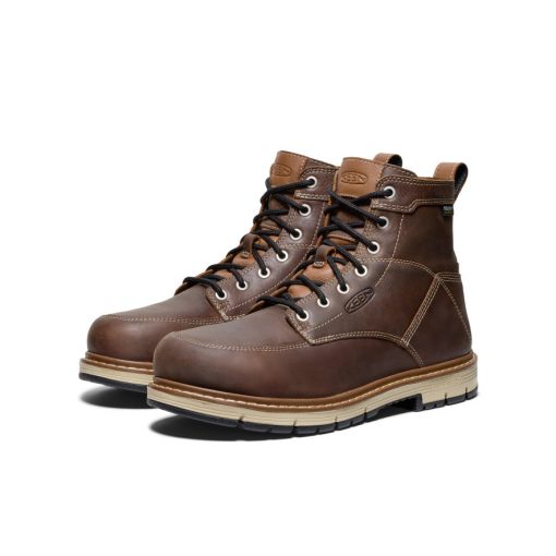 Men's San Jose 6 Waterproof 90° Heel Boot (Aluminum Toe)  |  Bison/Black - Image 2