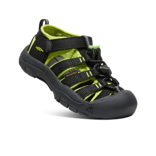 Little Kids' Newport H2  |  Black/Lime Green - Image 3
