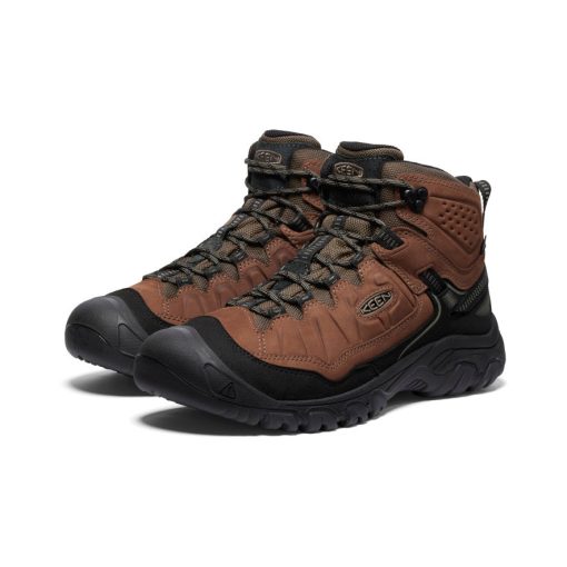 Men's Targhee IV Wide Waterproof Hiking Boot  |  Bison/Black - Image 2