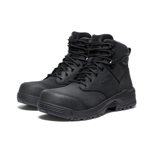 Men's Evanston 6 Waterproof Boot (Carbon Toe)  |  Black/Black - Image 2