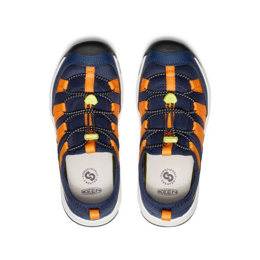 Big Kids' Motozoa Sneaker  |  Naval Academy/Bright Marigold - Image 4
