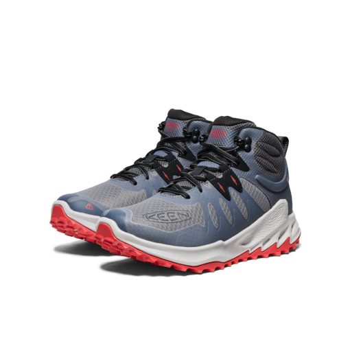 Men's Zionic Waterproof Hiking Boot  |  Steel Grey/Poppy Red - Image 2