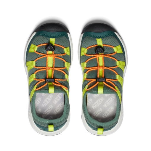 Little Kids' Motozoa Sneaker  |  Sea Moss/Scarlet Ibis - Image 4