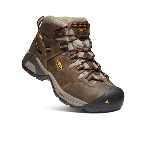 Men's Detroit XT Waterproof Boot (Soft Toe)  |  Black Olive/Leather Brown - Image 3