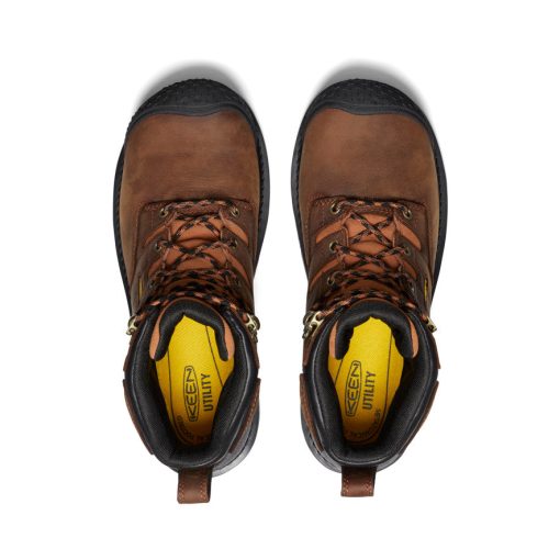 Men's Camden 6 Waterproof Boot (Carbon Toe)  |  Leather Brown/Black - Image 4