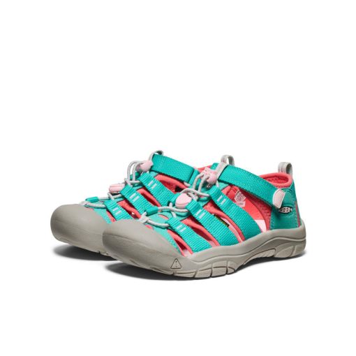 Big Kids' Newport H2  |  Bright Aqua/Giggle Pink - Image 3