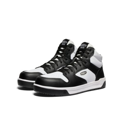 Men's Overton Mid Work Shoe (Carbon Toe)  |  Star White/Black - Image 2