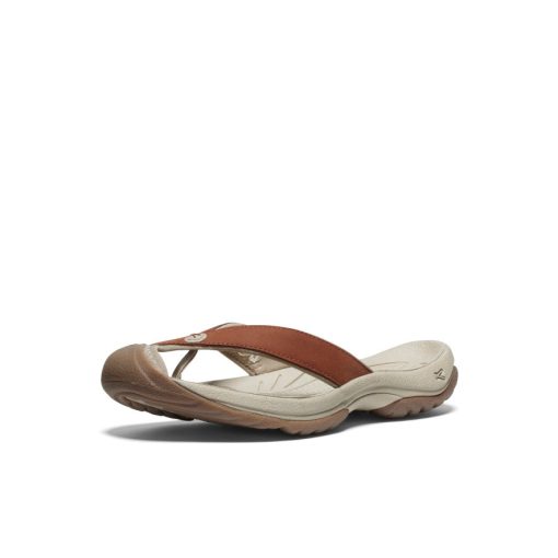 Women's Waimea Leather Flip-Flop  |  Sorrel Horse/Plaza Taupe - Image 3