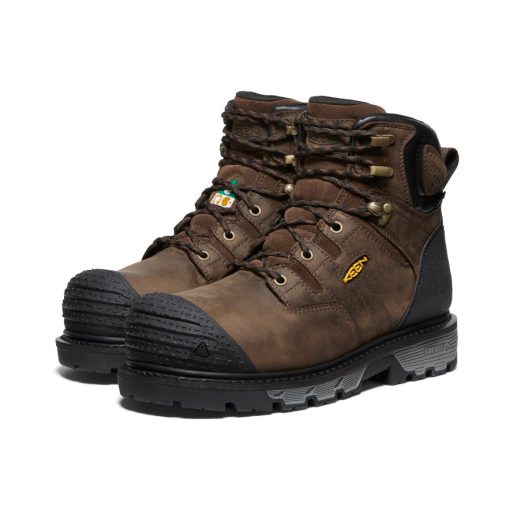 Men's CSA Camden 6 Waterproof Boot (Carbon Toe)  |  Dark Earth/Black - Image 2