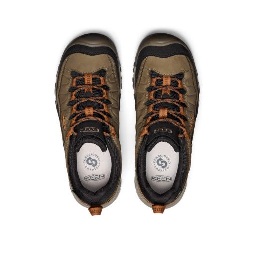Men's Targhee IV Wide Waterproof Hiking Shoe  |  Sea Turtle/Roasted Pecan - Image 4