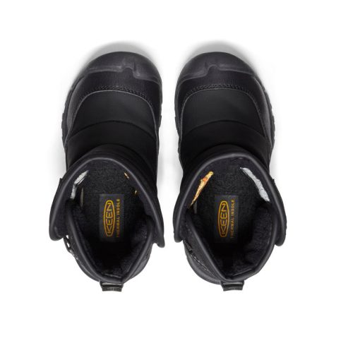 Little Kids' Puffrider Waterproof Winter Boot  |  Black/Steel Grey - Image 4