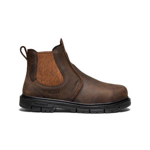Women's San Jose Pull-On 90° Heel Boot (Aluminum Toe)  |  Cascade Brown/Black