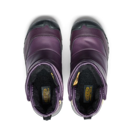 Big Kids' Puffrider Waterproof Winter Boot  |  Black Plum/Daiquiri Green - Image 4