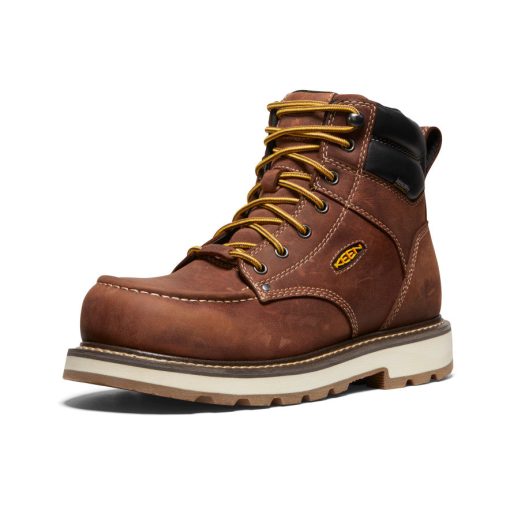 Men's Cincinnati 6 Waterproof 90° Heel Boot (Carbon Toe)  |  Tuscan Red/Sandshell - Image 3