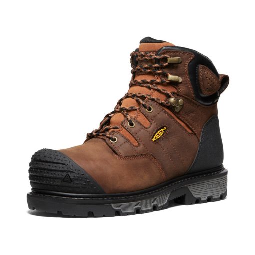 Men's Camden 6 Waterproof Boot (Carbon Toe)  |  Leather Brown/Black - Image 3