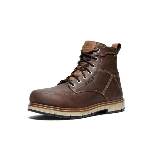 Men's San Jose 6 Waterproof 90° Heel Boot (Aluminum Toe)  |  Bison/Black - Image 3
