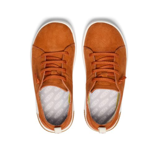 Big Kids' KNX Leather Sneaker  |  Gold Flame/Star White - Image 4