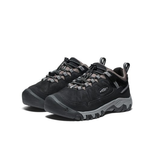 Big Kids' Targhee IV Waterproof Hiking Shoe  |  Black/Steel Grey - Image 2