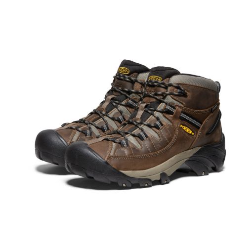 Men's Targhee II Mid Waterproof Hiking Boots  |  Shitake/Brindle - Image 2