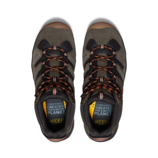 Men's Headout Waterproof Hiking Boot  |  Black Olive/Fossil Orange - Image 4