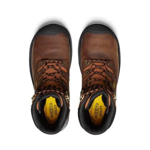 Men's Camden 8 Insulated Waterproof Boot (Carbon Toe)  |  Leather Brown/Black - Image 4