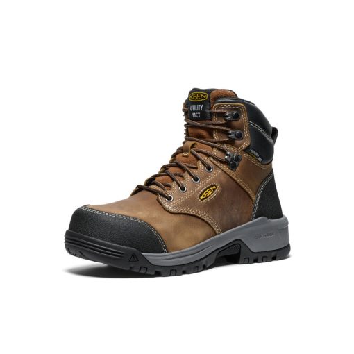 Women's Evanston 6 Waterproof Boot INT MET (Carbon Toe)  |  Bison/Black - Image 3