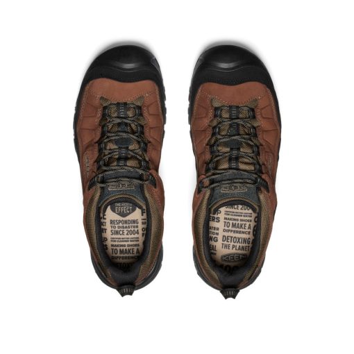 Men's Targhee IV Wide Waterproof Hiking Shoe  |  Bison/Black - Image 4