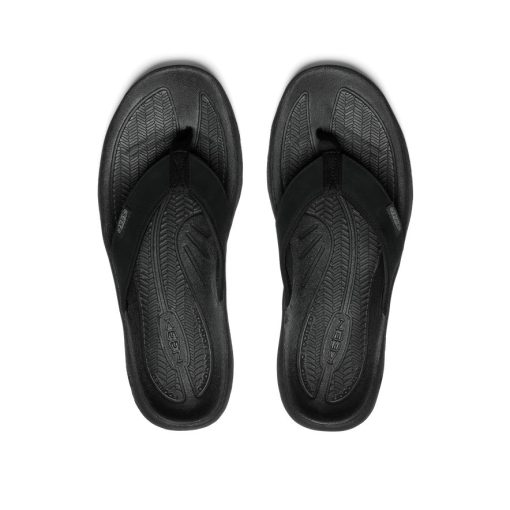 Men's Kona Leather Flip-Flop  |  Black/Steel Grey - Image 4